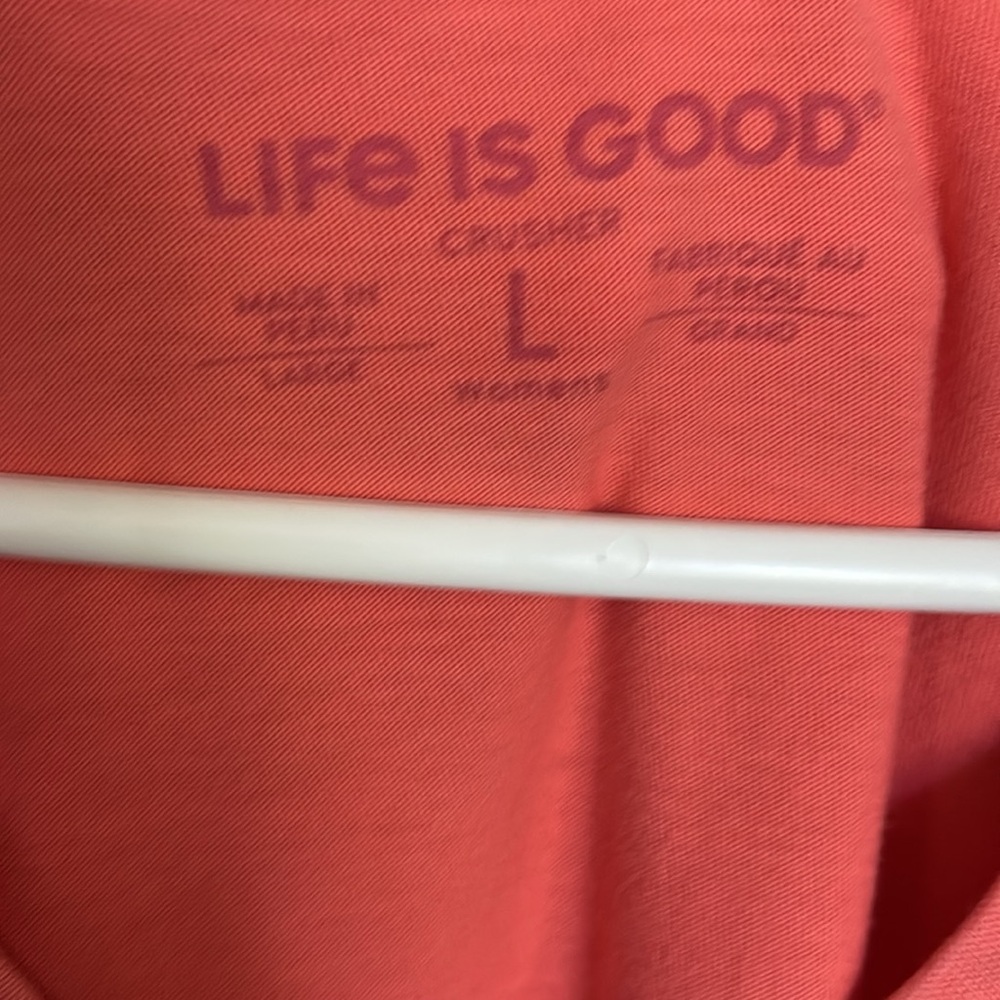 Women’s Life is Good positive daisy shirt. Great condition, orange, size large - Picture 4 of 5